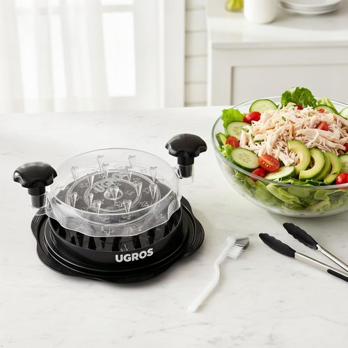 Chicken Shredder Tool by [Brand Name] - Ergonomic Design with Anti-Slip Grip | BPA Free, Includes Tongs & Brush