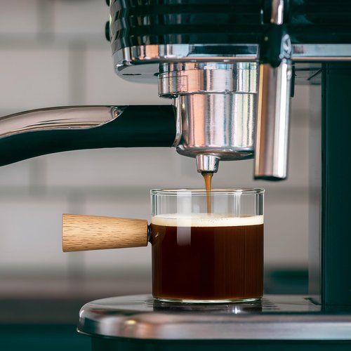 FrutPunch Espresso Cups Set of 2, 3OZ Espresso Shot Cups, V-Shaped Mouth Espresso Shot Glass, with Handle and Scale, Coffee Bar Accessories, Perfect for Making Coffee, Drinks, Etc.