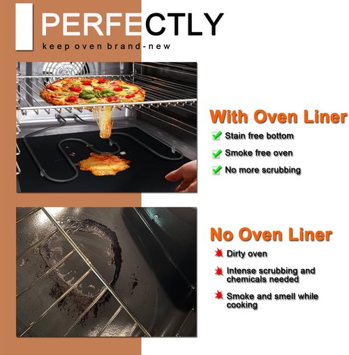 Heavy Duty Oven Liners by [Brand Name] - 5 Pack Non-Stick Mats, 17”x25” for Electric & Gas Ovens | Keep Your Oven Clean