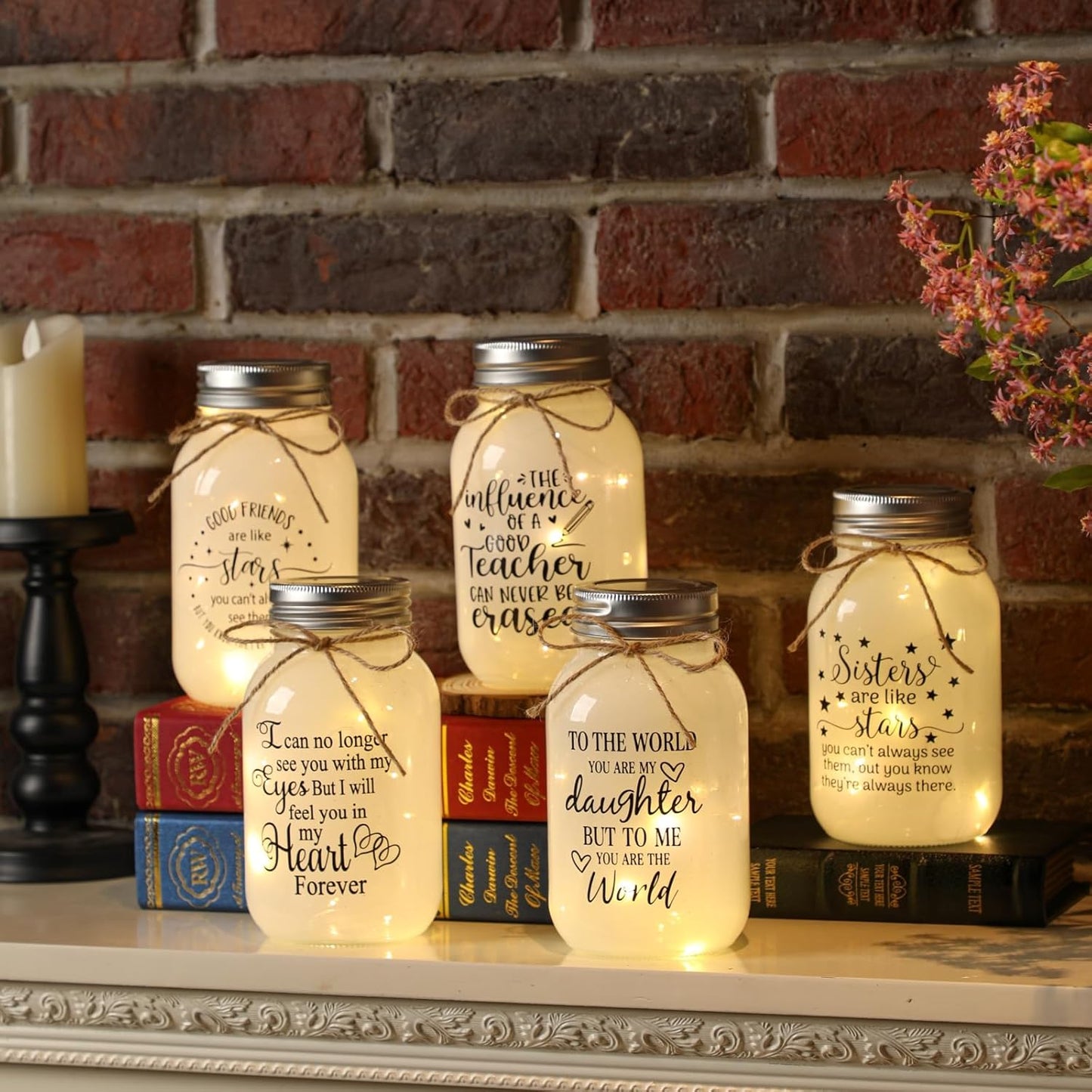 Maracco 30 oz Large Mason Jar Night Light | Perfect Mother's Day & Birthday Gift for Daughters