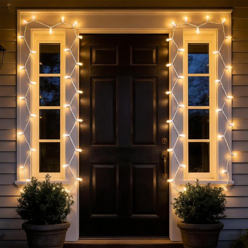JinBest 100 LED Warm White Christmas Lights, UL Certified and Commercial Grade White Wire Lights String 35 FT, for Indoor and Outdoor Use.