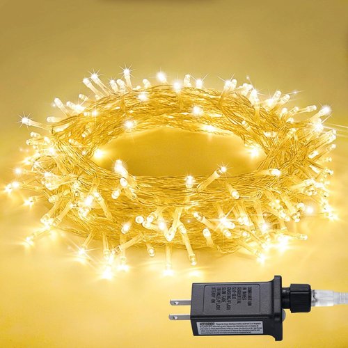 JMEXSUSS 100 LED String Lights - Warm White Indoor Fairy Lights | 33ft Connectable for Bedroom & Garden