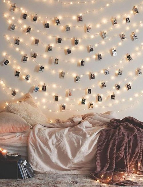 17Ft LED Fairy String Lights by [Brand Name] - 50 Warm White Lights with Clear Clips for Dorm & Wedding Decor