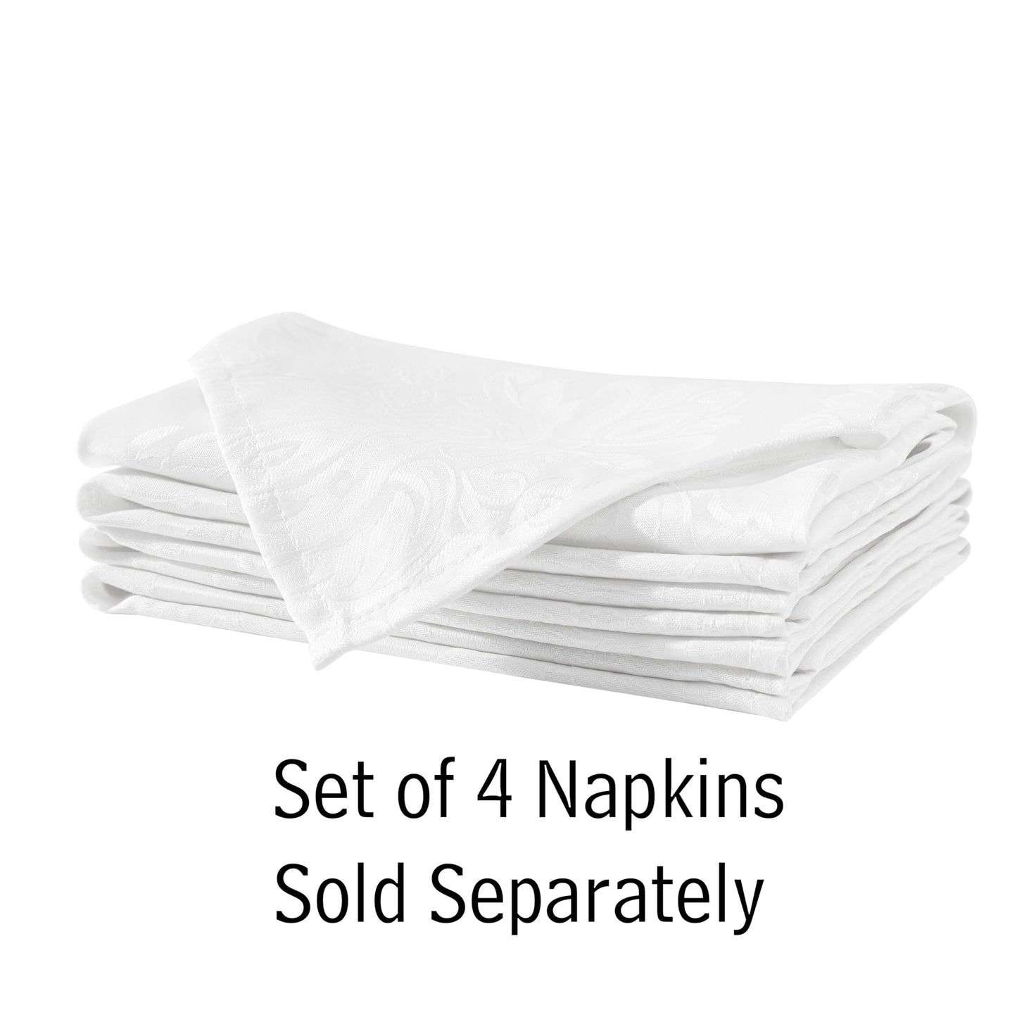 Newbridge Barcelona Luxury Damask Fabric Tablecloth, 70” Extra Wide x 144” Rectangle, White, 100% Polyester, No Iron, Soil Resistant Dining Room, Party and Banquet Table Cover