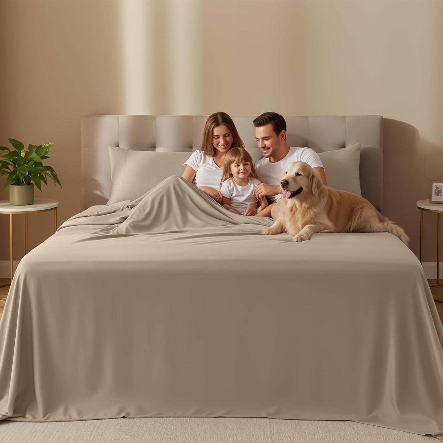 Utopia Bedding Twin Sheet Set - Soft, Breathable Microfiber 3-Piece Bed Sheets | Oeko-Tex Certified (Sand)