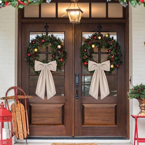 Brulap Wreath Sash - 2 Pack 55 Inch Ribbon for Wedding, Baby Shower & Christmas Decor