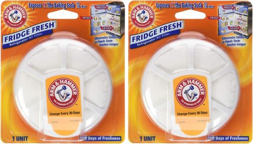 Arm & Hammer Fridge Fresh | Refrigerator Odor Eliminator - 2 Pack for Long-Lasting Freshness