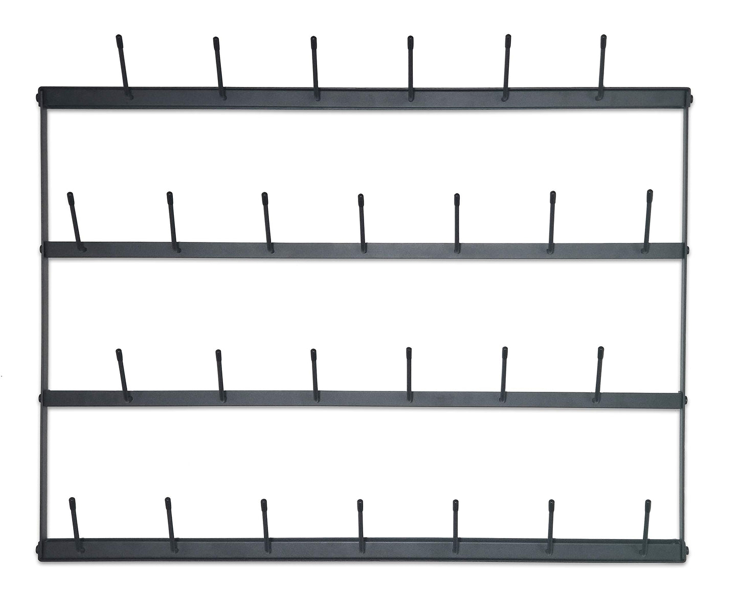 Claimed Corner Mug Rack with Sturdy Steel Frame, Matte Black Finish, Removable Rubber Caps, Wall Mounted (Horizontal 34" x 23.5")