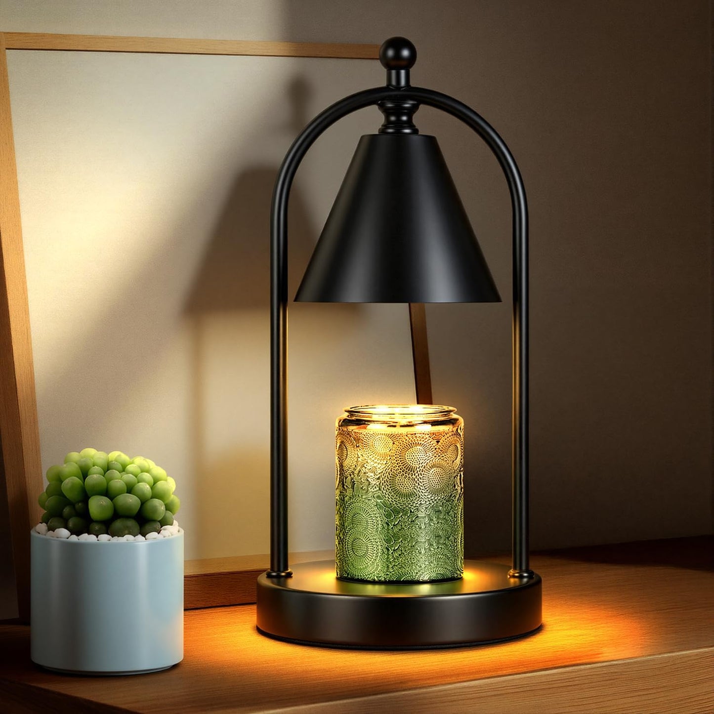 Soilsiu Candle Warmer Lamp - Dimmable Electric Light for Wax Melts & Home Decor | Timer & 2 Bulbs Included