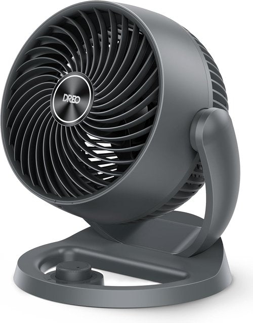 DREO 12-Inch Desk Fan - Powerful Air Circulator with 70ft Airflow & 120° Tilt | Ultra-Quiet 25dB, 3 Speeds