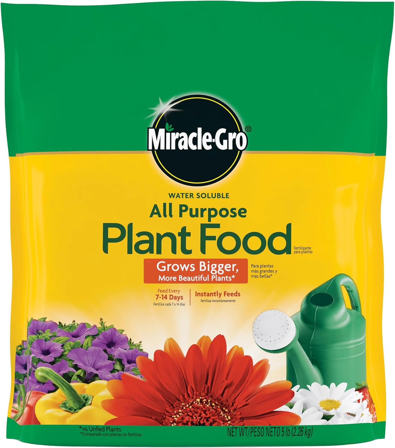 Miracle-Gro Water Soluble Plant Food - All-Purpose Fertilizer for Indoor & Outdoor Plants | 5 lb Bag