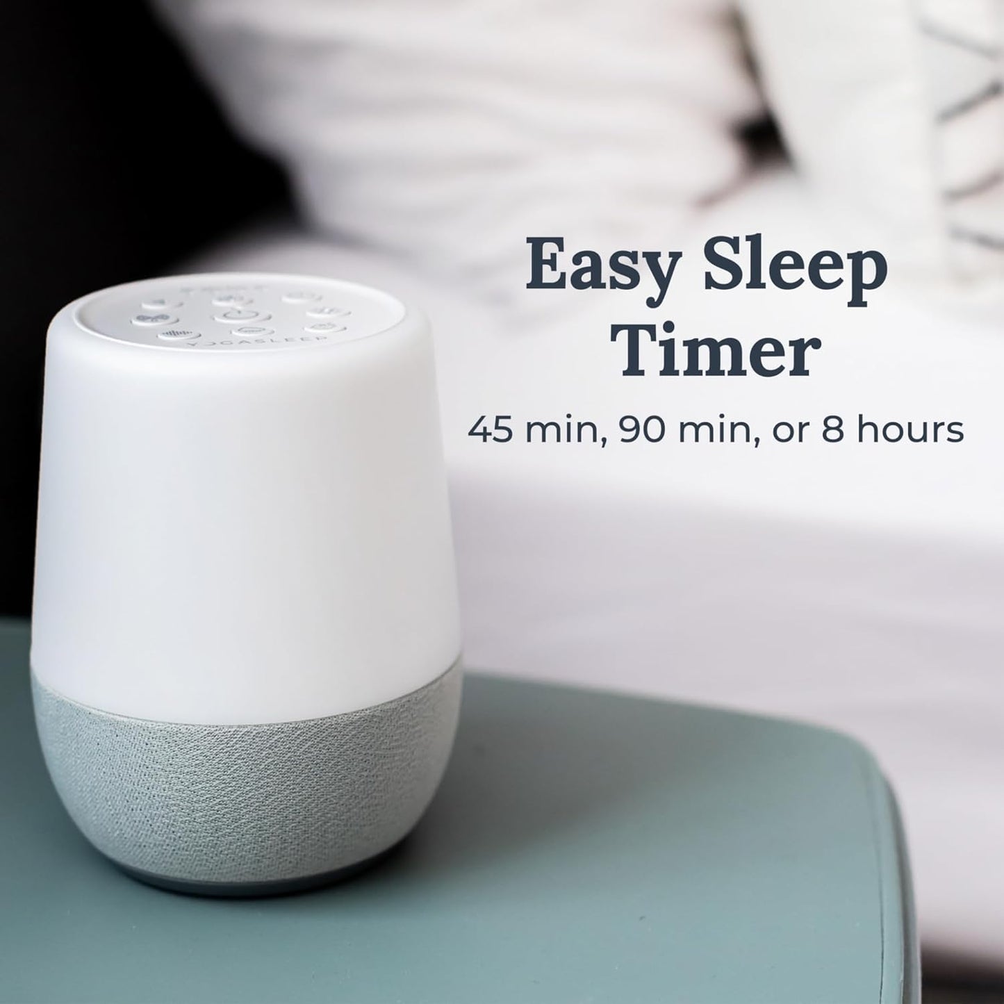Yogasleep Duet White Noise Machine - Bluetooth Speaker & Night Light for Sleep Aid | 30 Natural Sounds, White