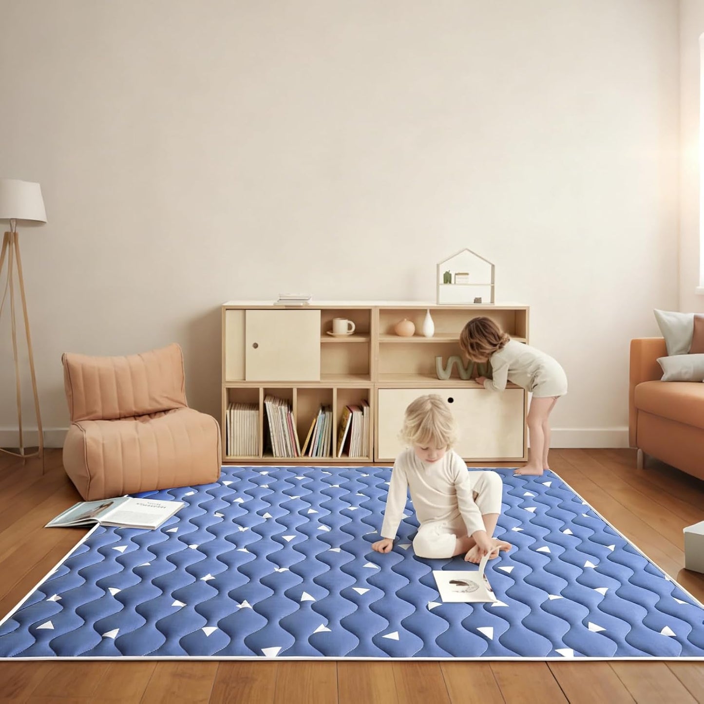 Premium Foam Baby Play Mat - Non-Slip Cushioned Crawling Mat | 50x50 One-Piece Design for Infants & Toddlers