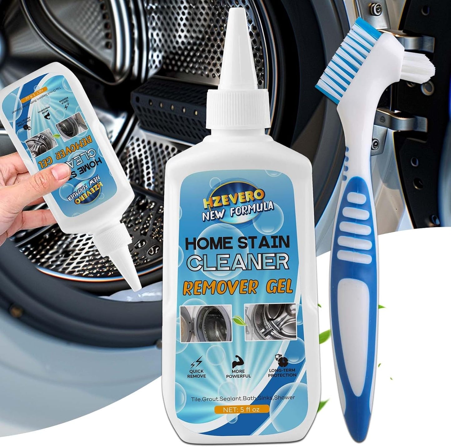Skiennix Mold Stain Remover Gel - Effective Washing Machine Cleaner for Rubber Seals | 5 Fl Oz