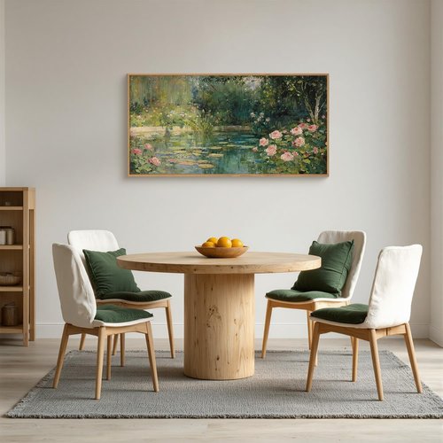 FWIEXA Monet Floral Canvas Wall Art Set - Impressionist Botanical Garden Decor | 20x40 Inches for Living Room & Bedroom