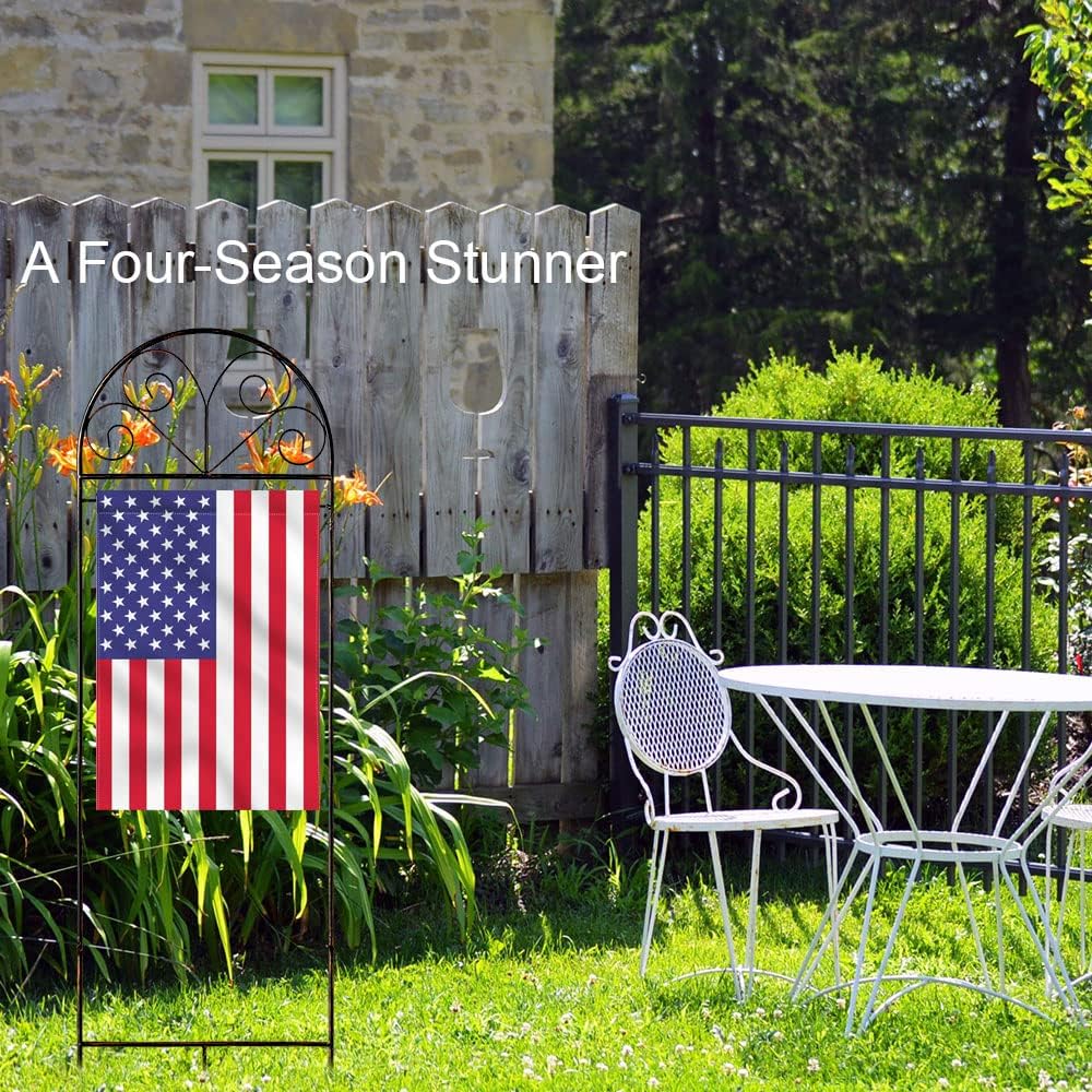 YEAHOME Garden Flag Holder Stand - Weatherproof Metal Flag Pole for All Seasons | Durable Outdoor Decor