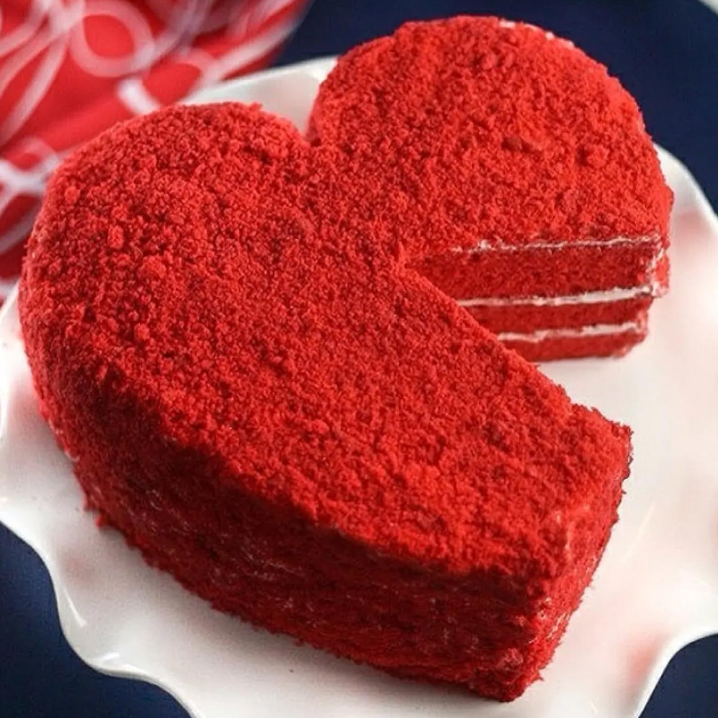 kefyixc Set of 2 Heart-shaped cake pan, heart-shaped cake tin, aluminum, 8-inch heart-shaped, for weddings, parties, family and other occasions cake (8 x 2 Inch,Set of 2)