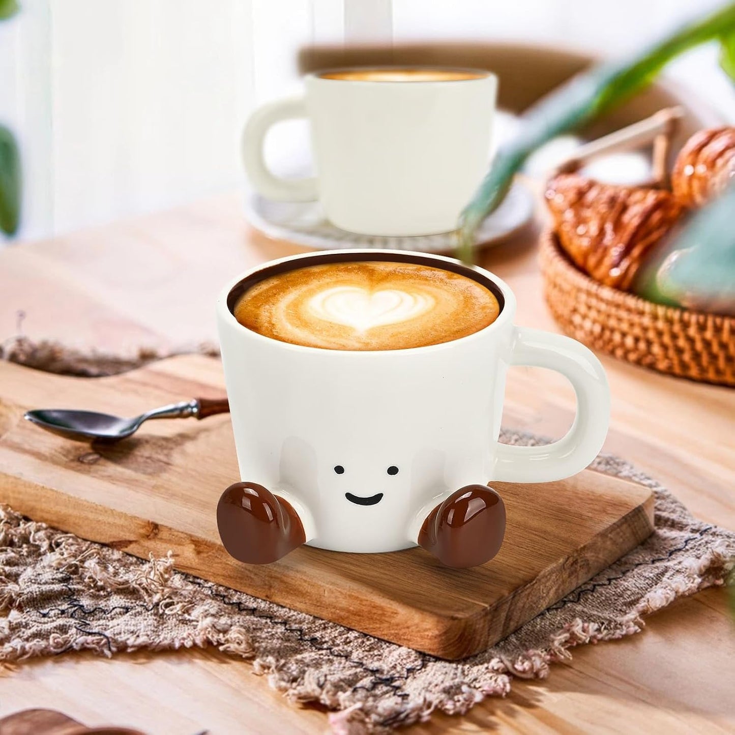 Skiennix Cute Funny Coffee Mug - Unique Ceramic Tea Cup for Women | 12.8oz in Chocolate