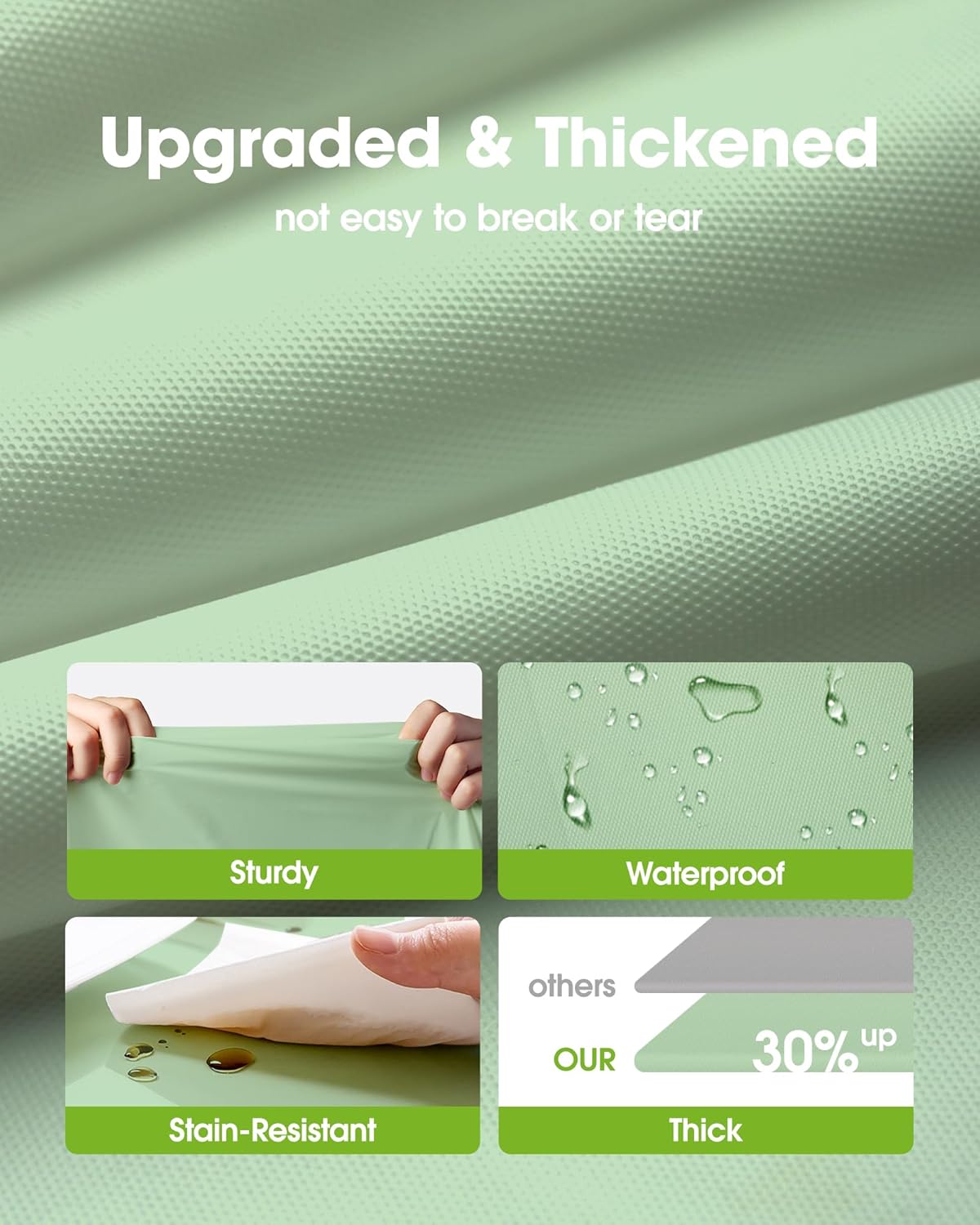 Pureegg Disposable 84'' Round Table Cloths - 10 Pack, Leakproof & Sturdy, Sage Green for Easter Parties
