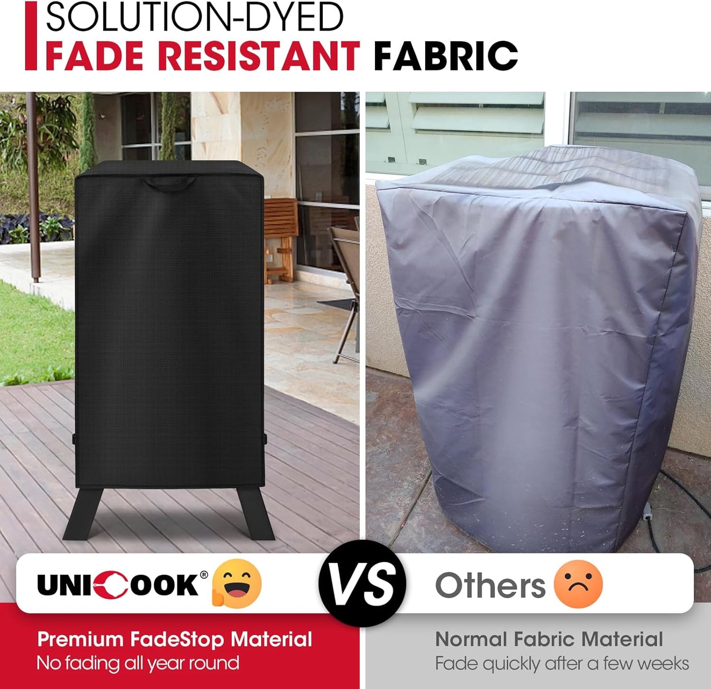 Unicook Electric Smoker Cover - UV Resistant Waterproof Vinyl for Masterbuilt | 30 Inch Size, Outdoor Use