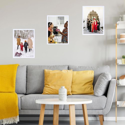 JCJMY 17x24 Picture Frame - White Gallery Frame for Posters & Photos | Horizontal & Vertical Display