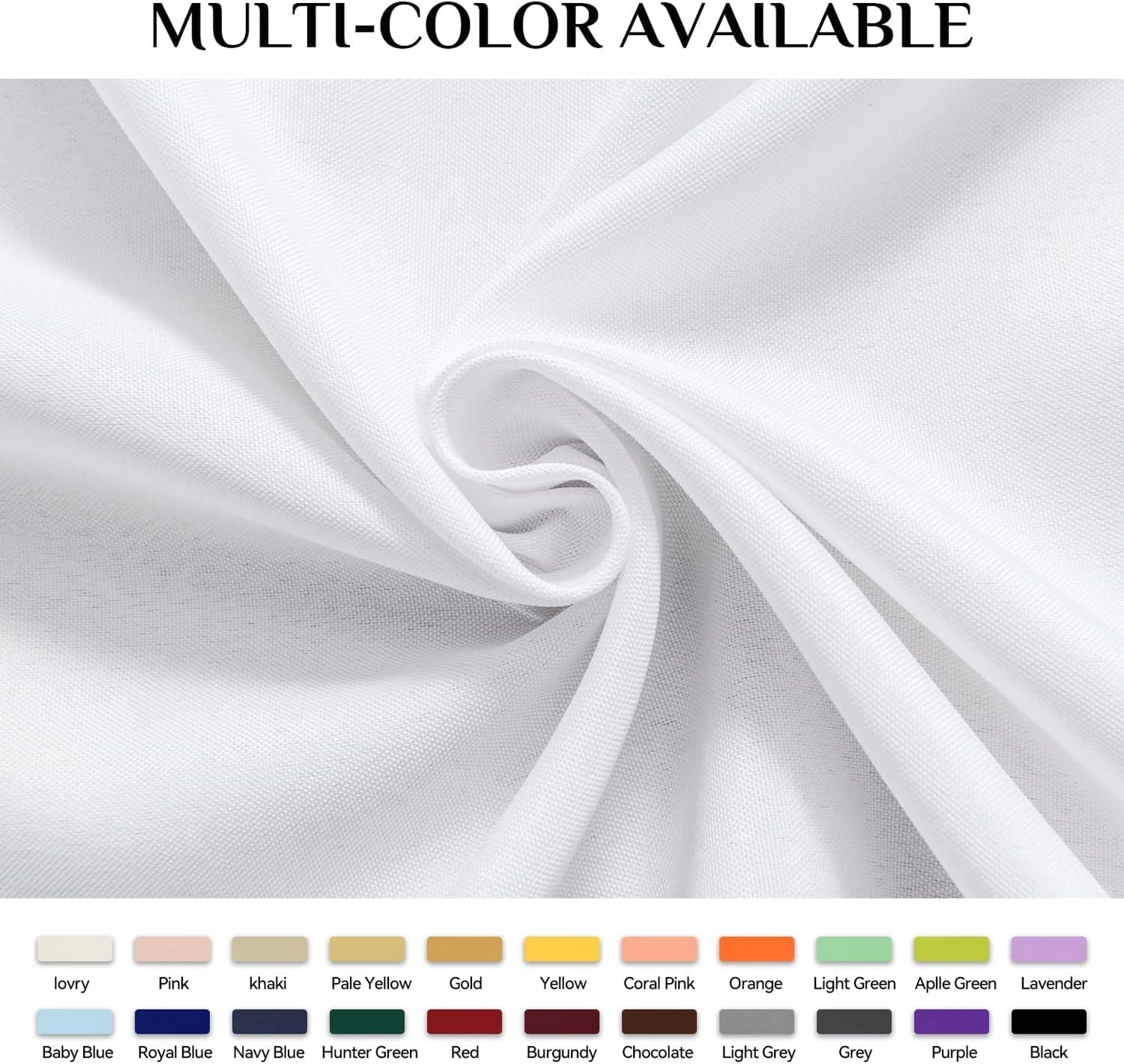 Softalker Round Tablecloth, Waterproof & Stain Resistant Table Cloth Wrinkle Free Fabric Washable Polyester Table Cover for Spring/Party/Outdoor(60R)-White