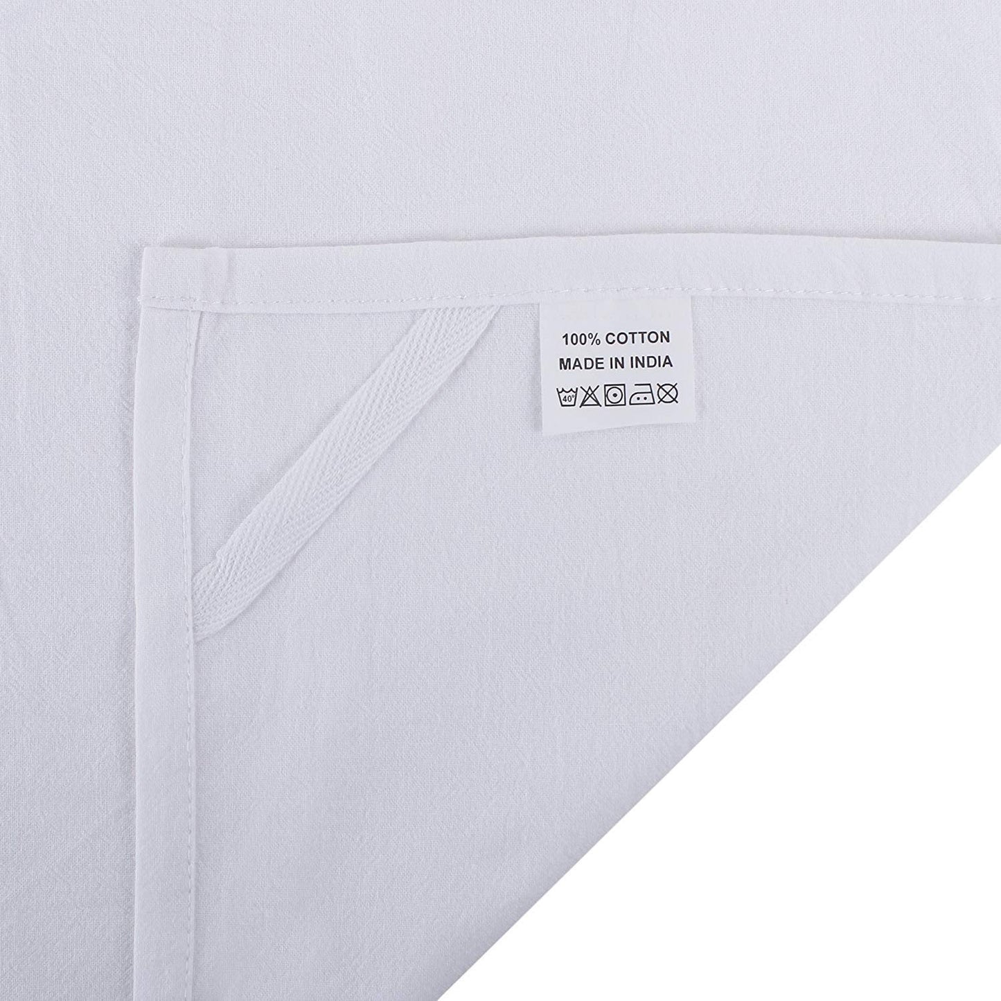 DG Collections 100% Cotton Flour Sack Towels – 12 Pack, 27x27 Inches, White, Lint-Free, Pre-Washed, Hemmed Edges – Reusable Kitchen Towels for Cleaning, Embroidery, Printing & Crafts - White