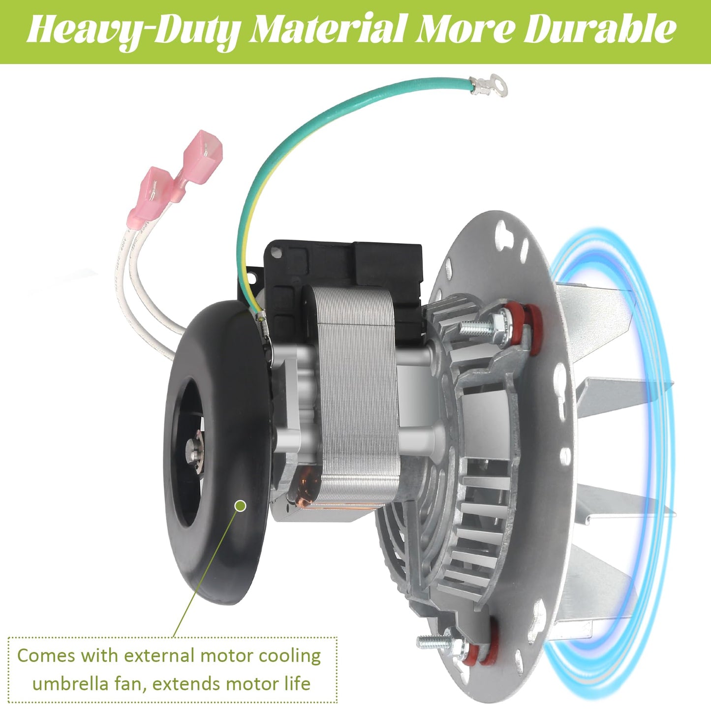 Unidanho 812-4400 Exhaust Blower Motor for QuadraFire Castile Pellet Stove Replacement Parts for PelPro PP130 for Pleasant Hearth PH35PS PH50PS for Heatilator PS35 Combustion Blower Fan