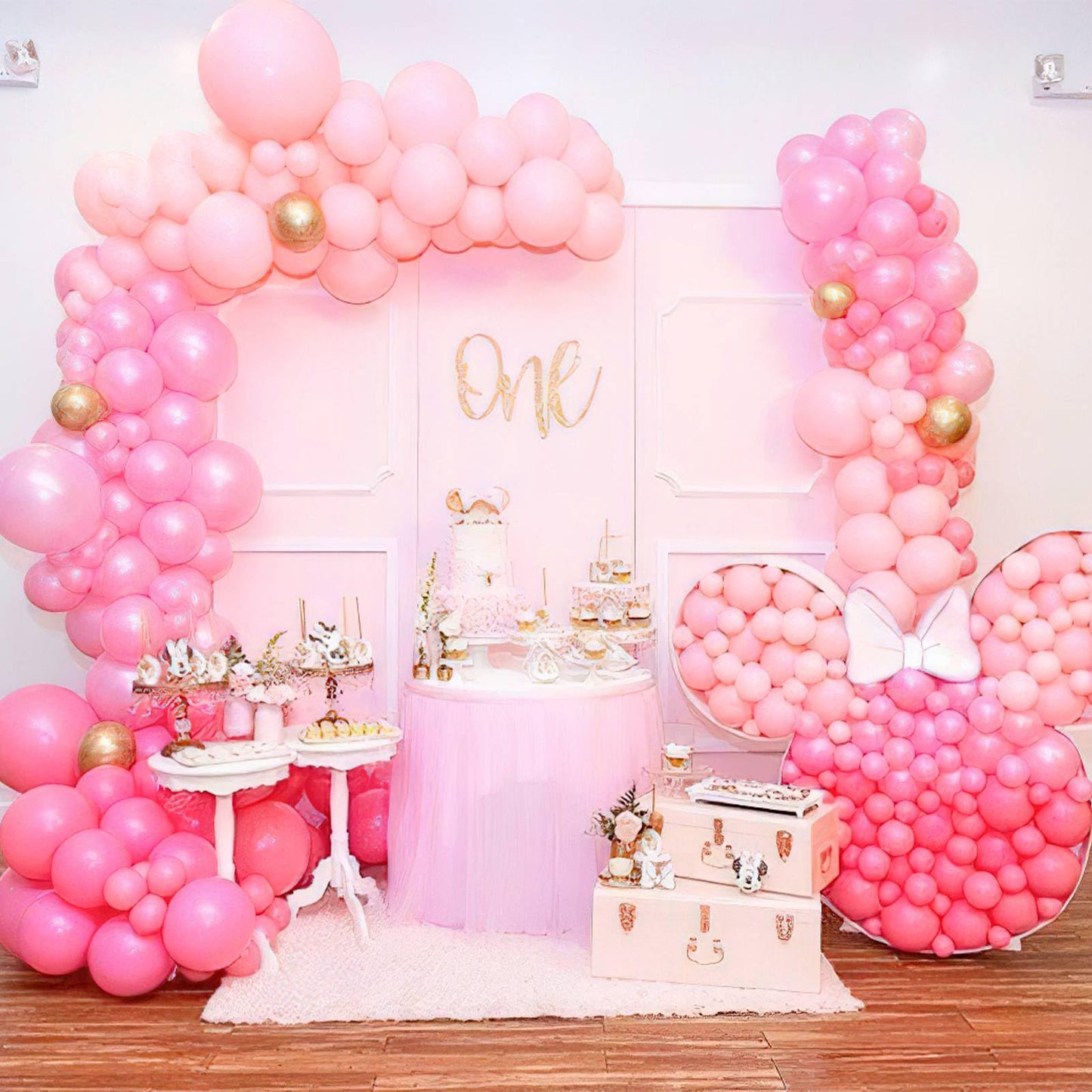 PartyWoo Light Pink Balloons 100 pcs Different Sizes of 36 18 12 10 5 Inch Pastel Baby Pale Pink Balloon Arch Kit Garland for Baby Shower Valentine's Day Princess Birthday Party Decorations Pink-Y48