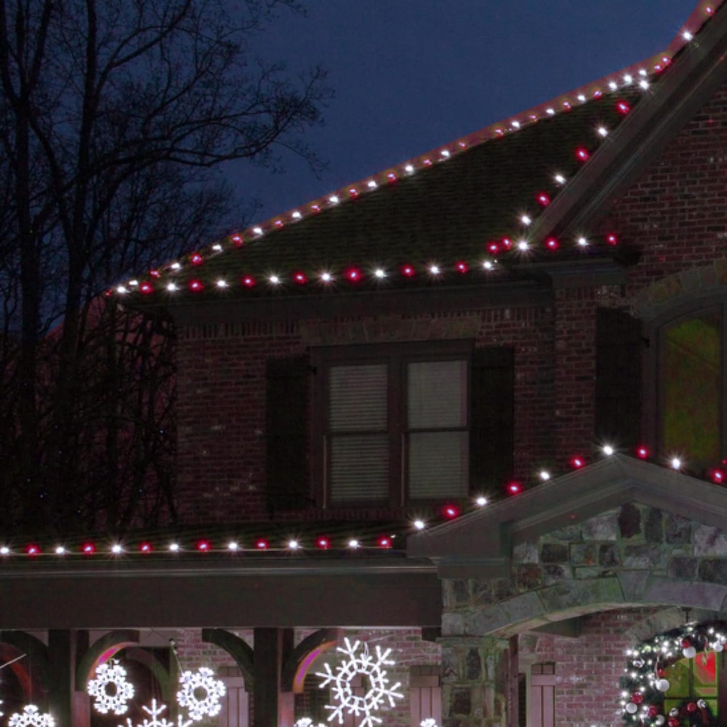 TW SHINE C9 Christmas Lights - 100 LED 66 FT Waterproof String Lights with 8 Modes Timer | Red & White