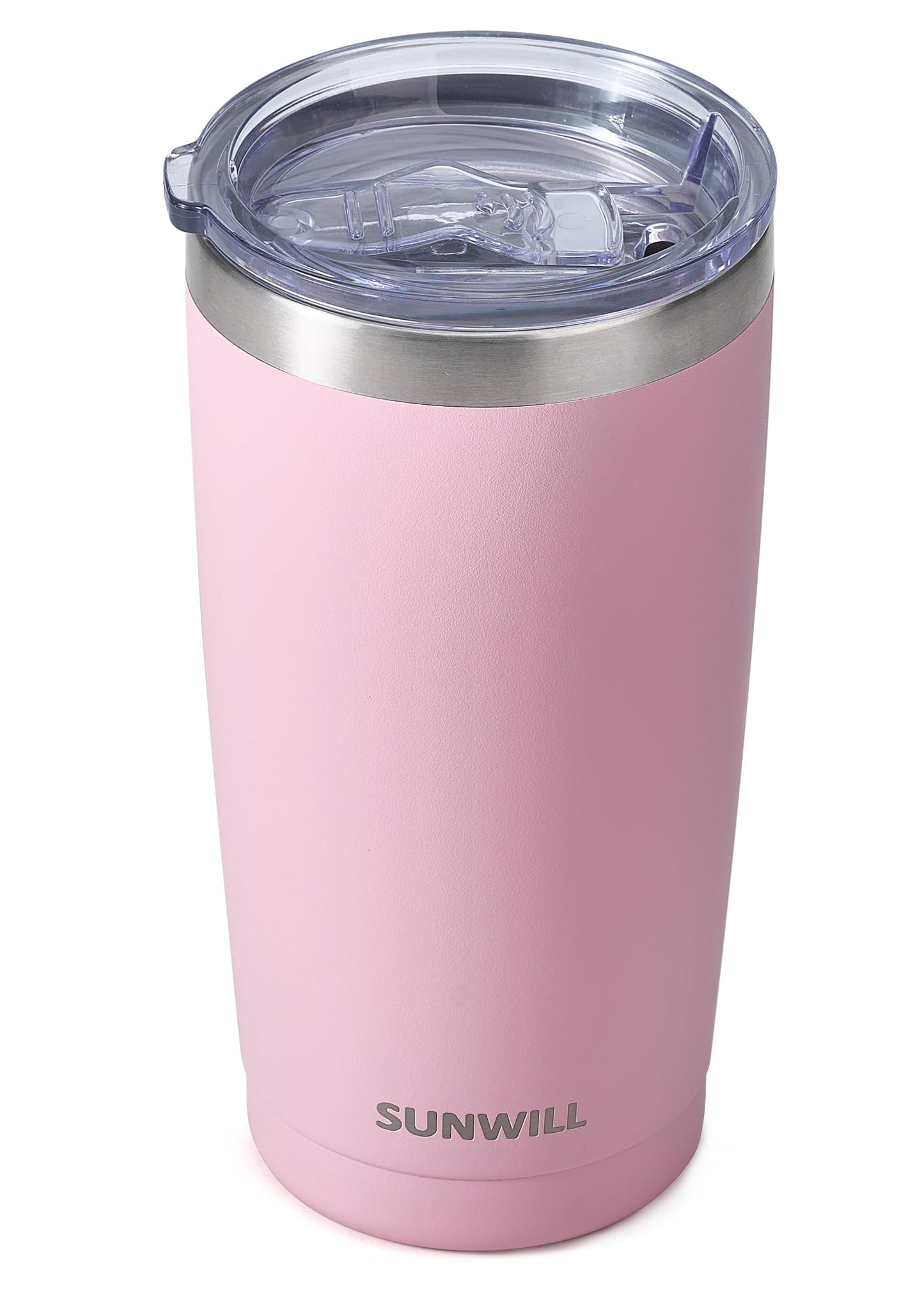SUNWILL Travel Coffee Tumbler 20 oz, Insulated Mug with Lid, Stainless Steel Cup for Hot and Cold Drinks, Powder Coated Sakura