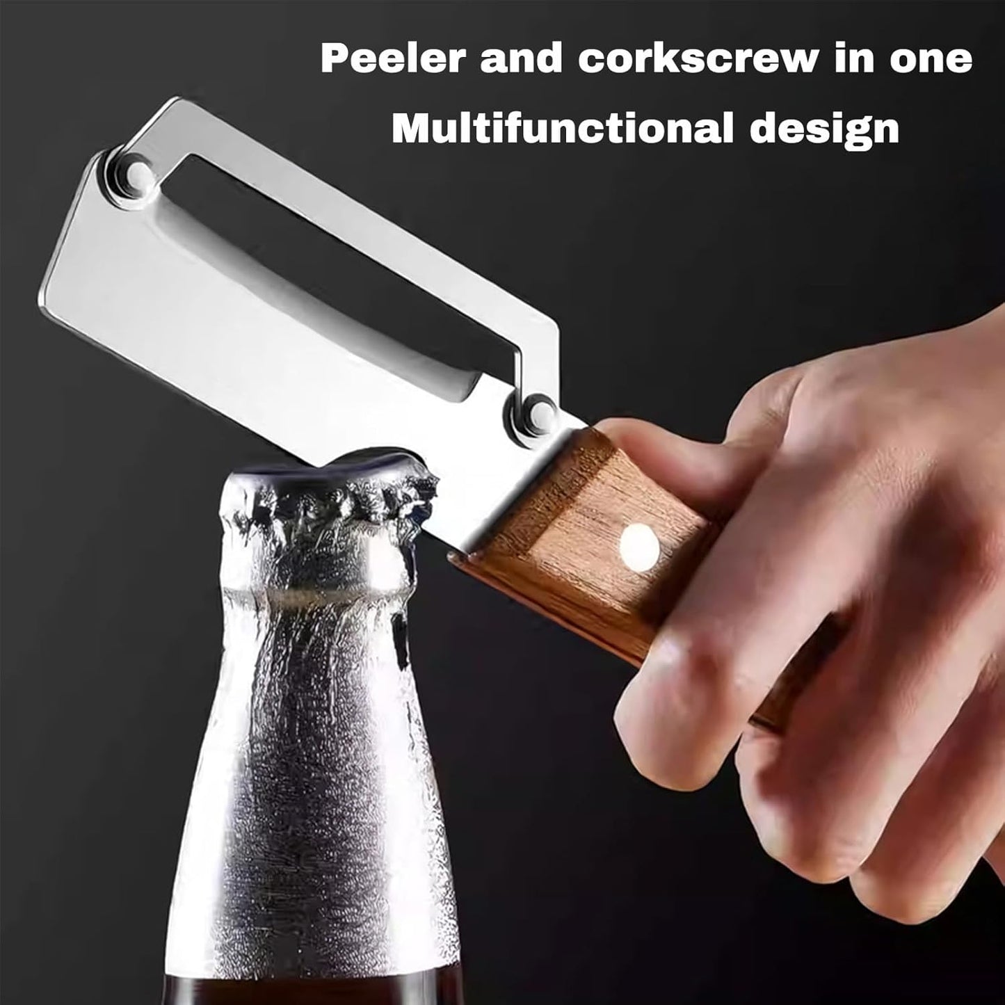 Skiennix 2-in-1 Vegetable Peeler - Premium Multifunctional Tool with Built-in Bottle Opener | Ideal for All Fruits & Vegetables