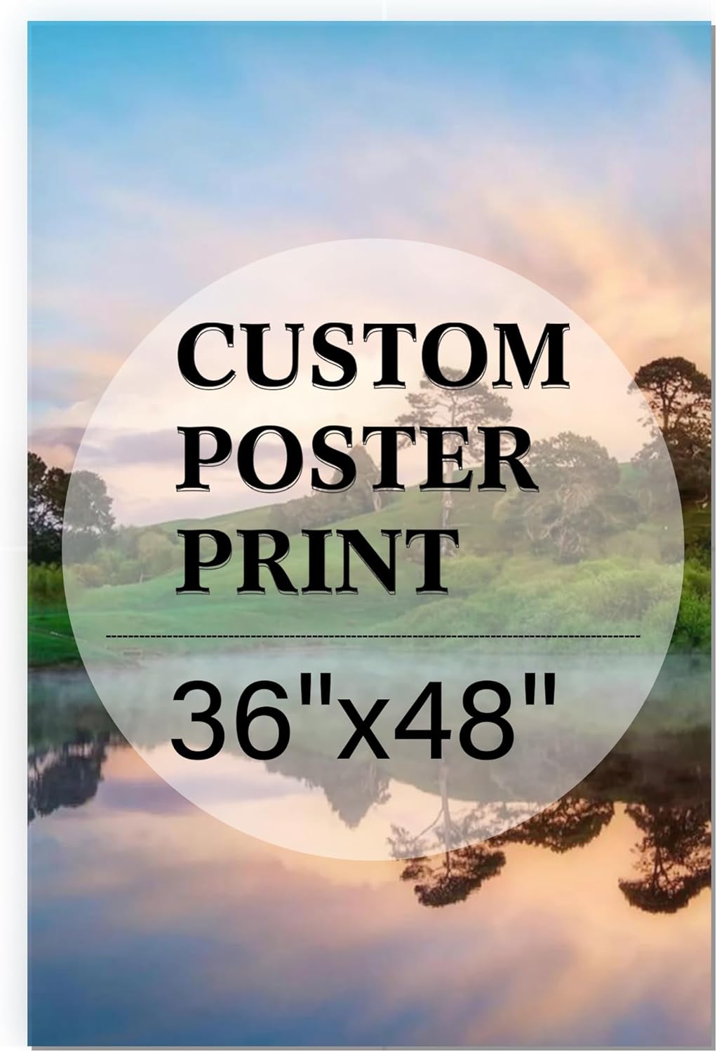 Skiennix Custom Poster Print - Personalized Unframed Canvas for Your Photos | 36" L x 48" W