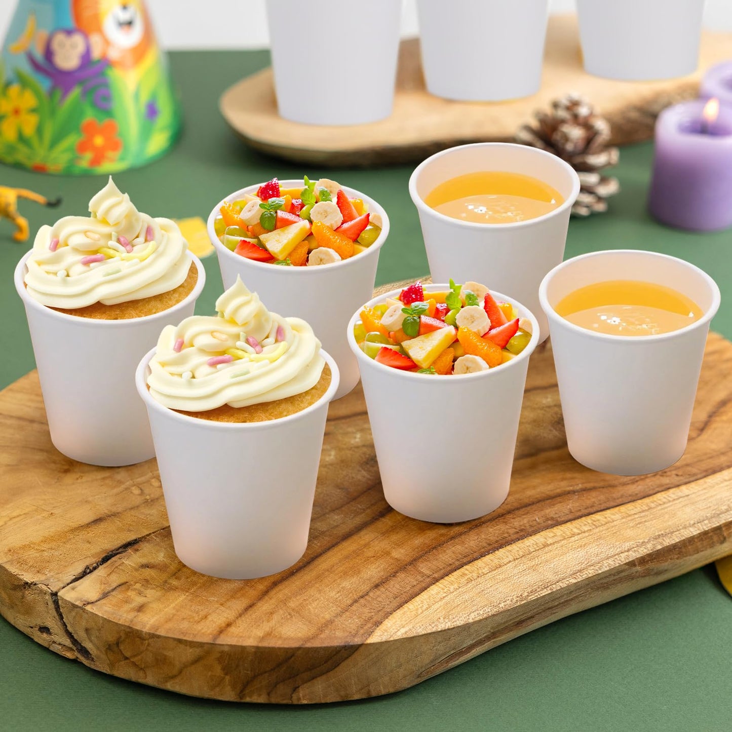 Clawsoff 300 Count 5 oz Bathroom Cups, 5 oz Disposable Paper Cups, Small Mouthwash Cup, 5 Ounce Mini White Espresso Cups for Party, Travel, Picnic