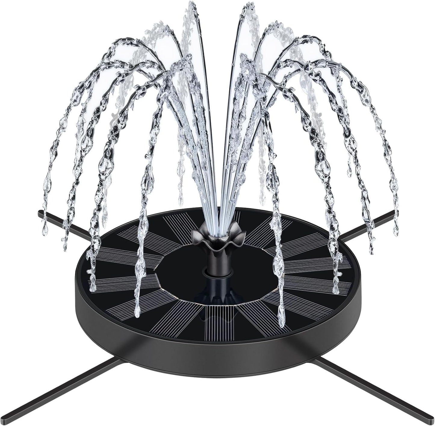 SEIRMEP Solar Fountain Pump - Adjustable Spray Height & 6 Nozzles | Ideal for Bird Baths, Gardens, Pools, Ponds