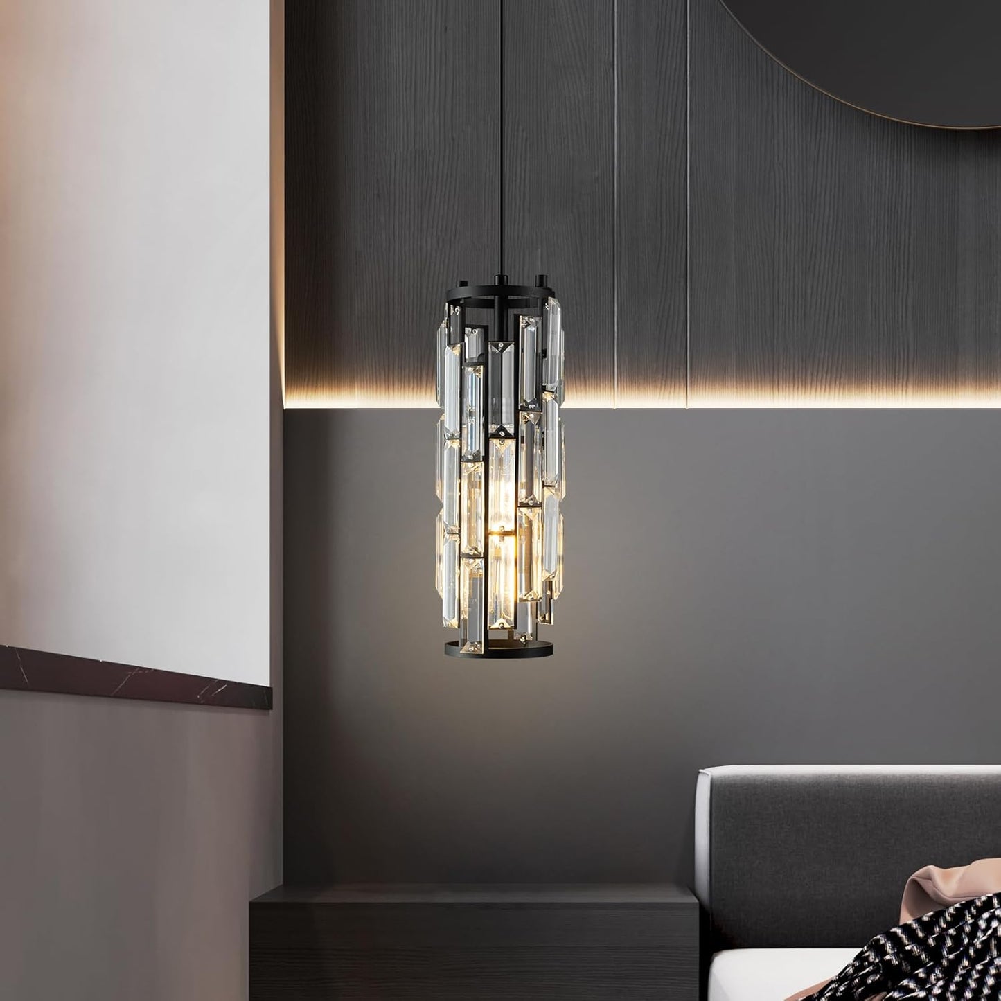 Pendant Lights Modern Pendant Lights Kitchen Island Gold Pendant Light Fixture Mini Crystal Chandelier Lighting for Kitchen Island Dinning Room Bedroom Sink (Gold 3-Light)
