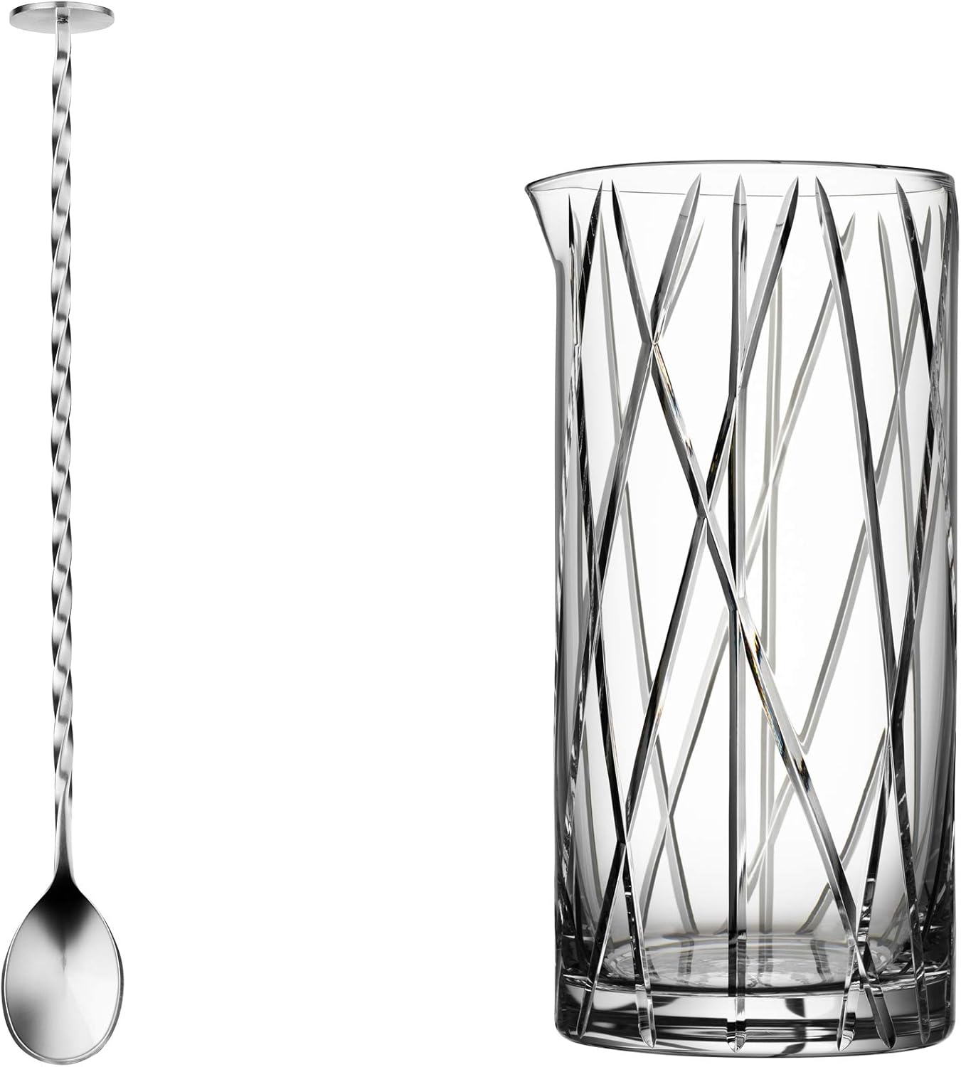 Orrefors City Mixing Glass with bar Spoon, Clear