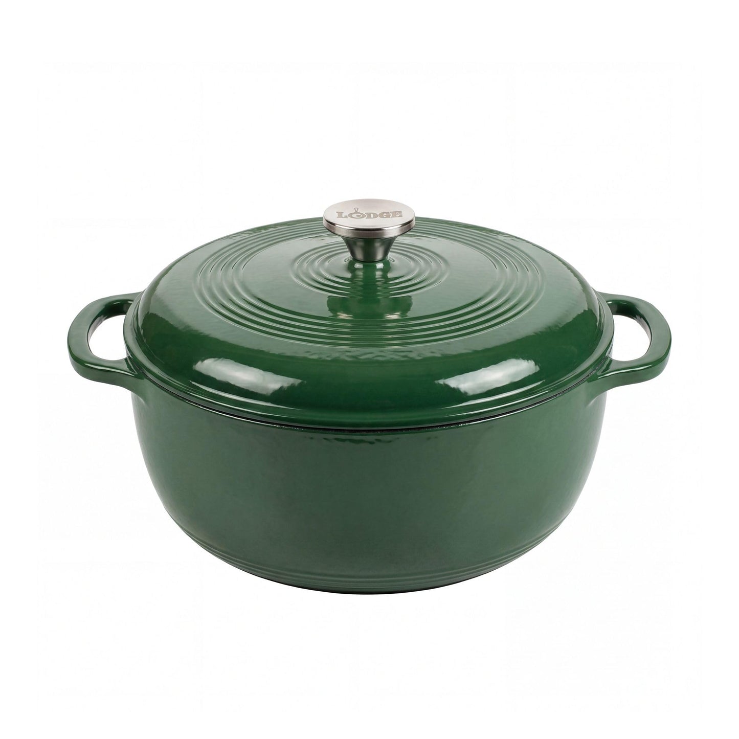 Lodge Essential Enamel Cast Iron Dutch Oven - Perfect for Bread Baking, Braising, Marinating & Slow Cooking - Features Moisture-Sealing Lid & Dual Handles - Kitchen Essentials - 6 Quarts - Evergreen