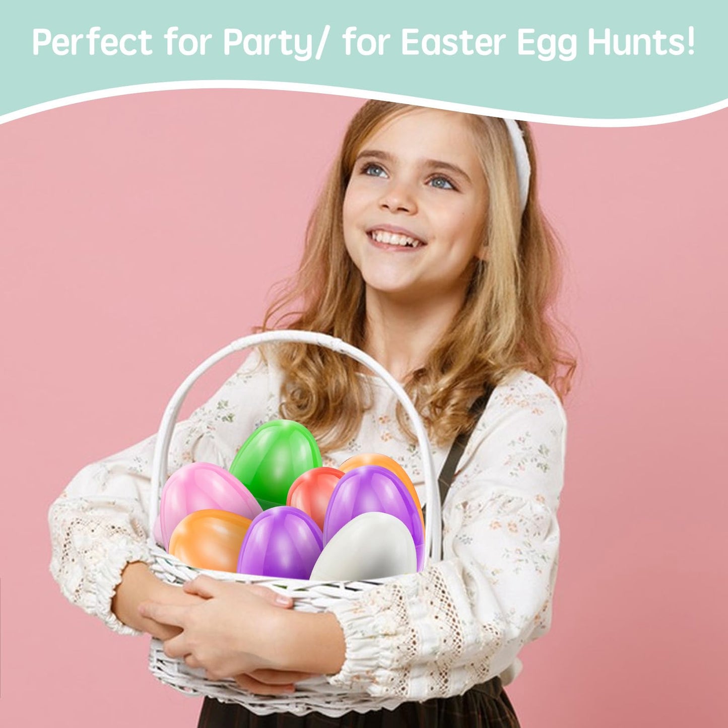 Milaloko Easter Eggs Bulk Party Favors for Kids for Easter Egg Hunting Game Party ,2.36" Inch (12 Pack) Fillable Easter Eggs