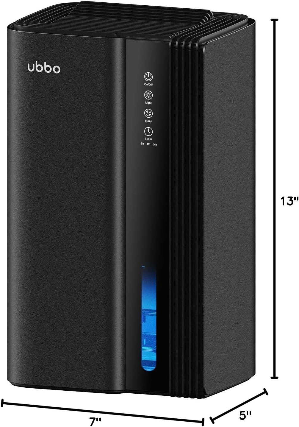 UBBO 95oz Dehumidifier for Home | 1000 Sq.Ft Capacity, Auto Shut Off & 7 Color Light - Black