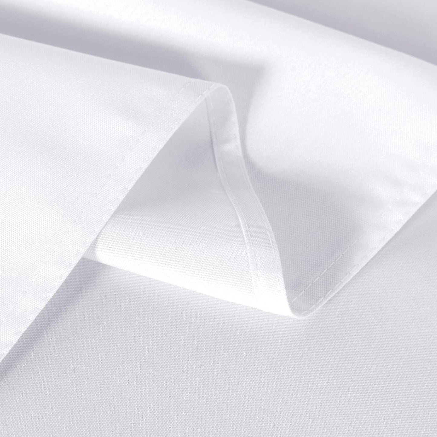 Sancua 2 Pack White Tablecloths - Stain & Wrinkle Resistant 60 x 84 Inch Polyester Covers for Dining & Events