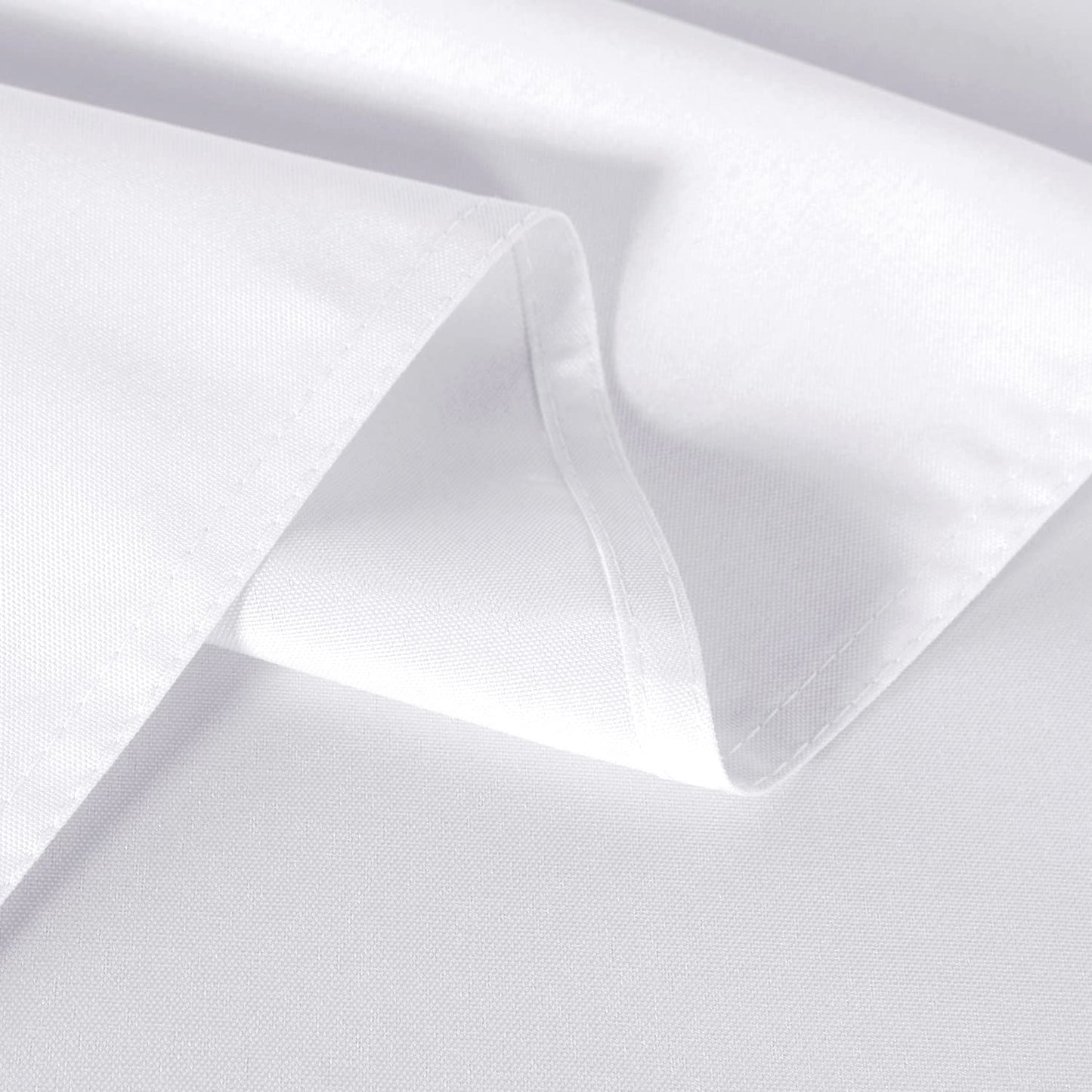sancua 6 Pack White Tablecloth 60 x 120 Inch, Rectangle Table Cloth for 8 Feet Tables - Stain and Wrinkle Resistant Washable Polyester Table Cover for Dining Tables, Buffet Parties and Camping