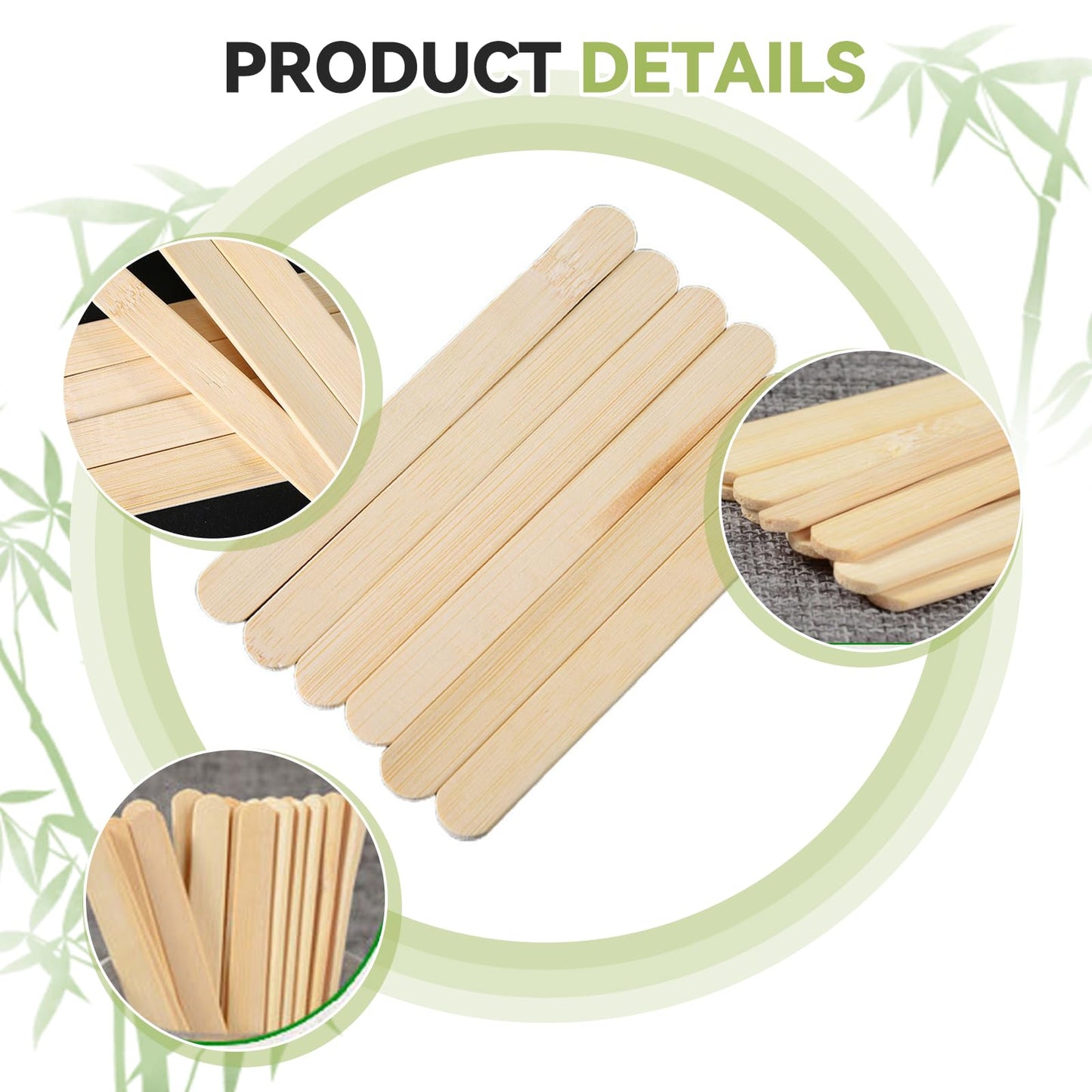 50 Pcs 6 inch Craft Sticks for Ice Cream Sticks,Popsicle,Craft Sticks, Treat Sticks,Ice Pop Sticks,DIY Crafts