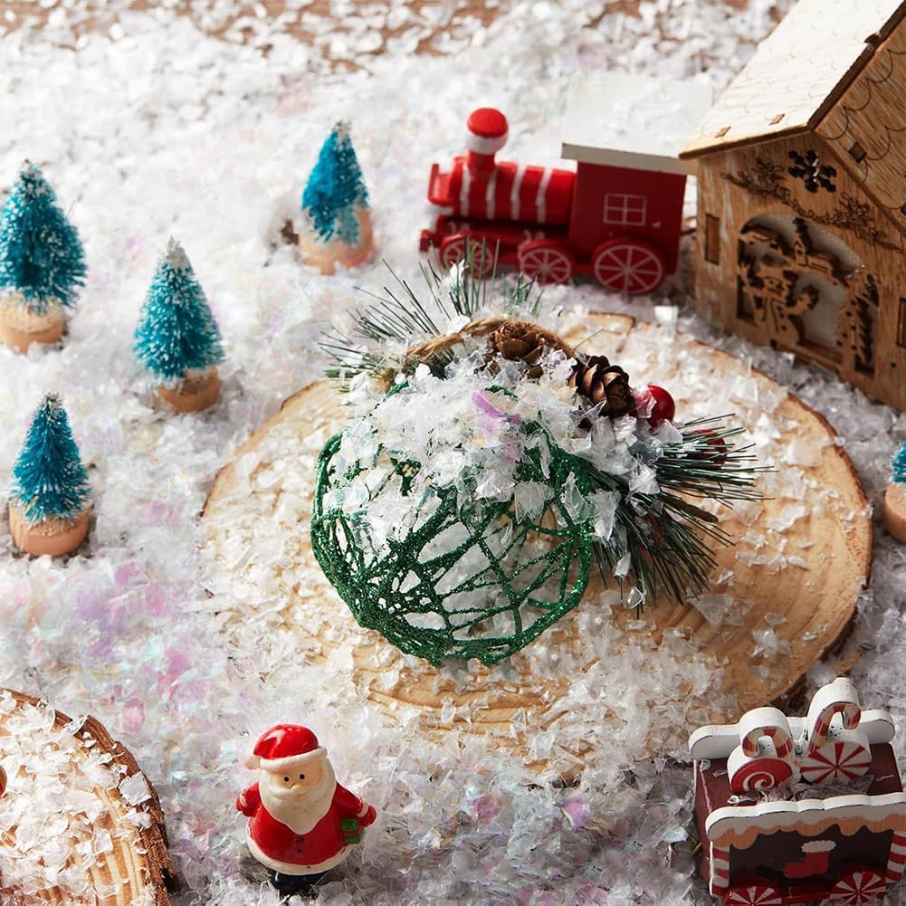 Snowflake Confetti - 30g Winter Snowman & Snowflake Xmas Sequins | White Table Decoration