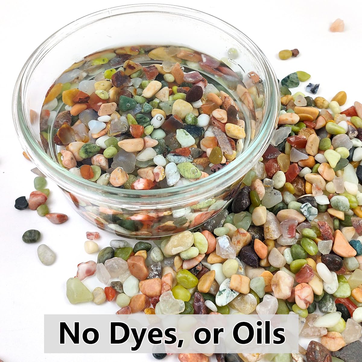 YISZM Colorful Pebbles for Succulents & Cacti - 2LB Natural Polished River Rocks, 3/8 Inch Size