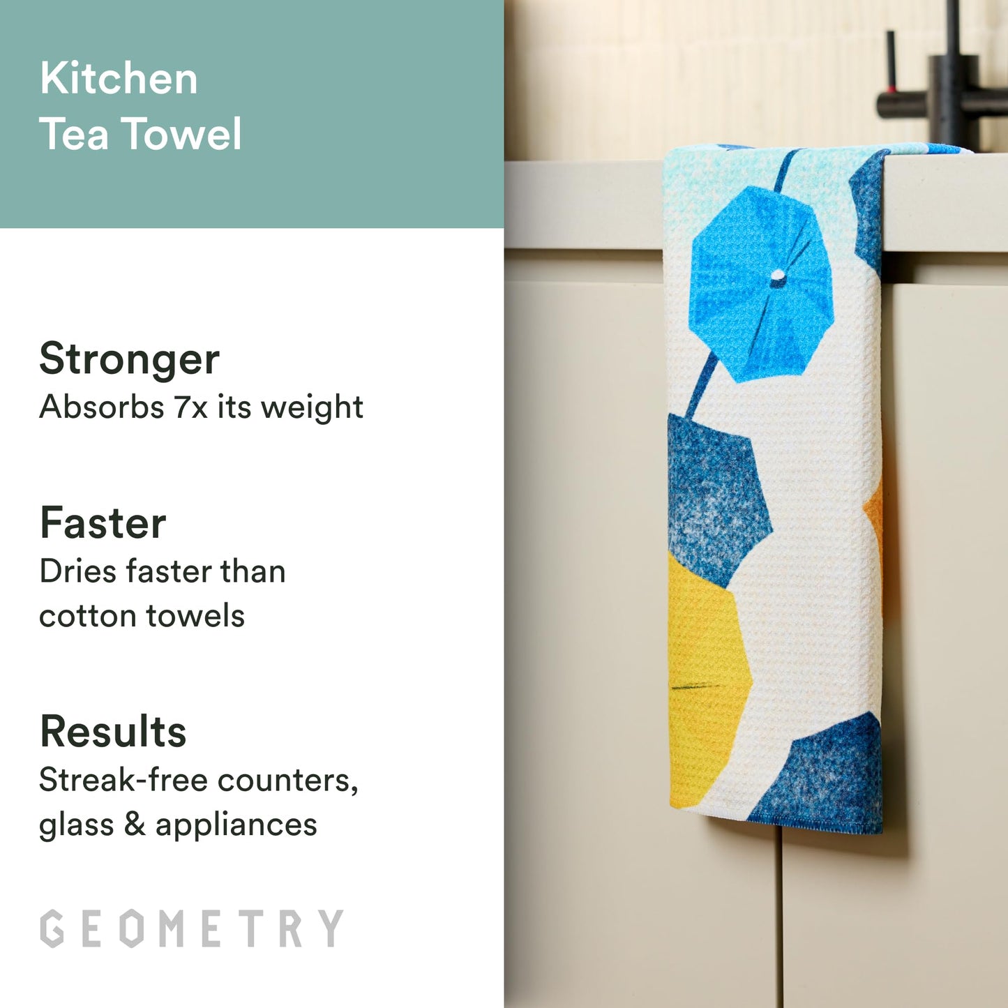 GEOMETRY Spring Kitchen Towels - Quick Dry Microfiber Cloth Spring & Summer Dish Towels for Kitchen Drying - Premium Quick Dry Towel - Cute Bananas, 18" x 30" - 1-Pack