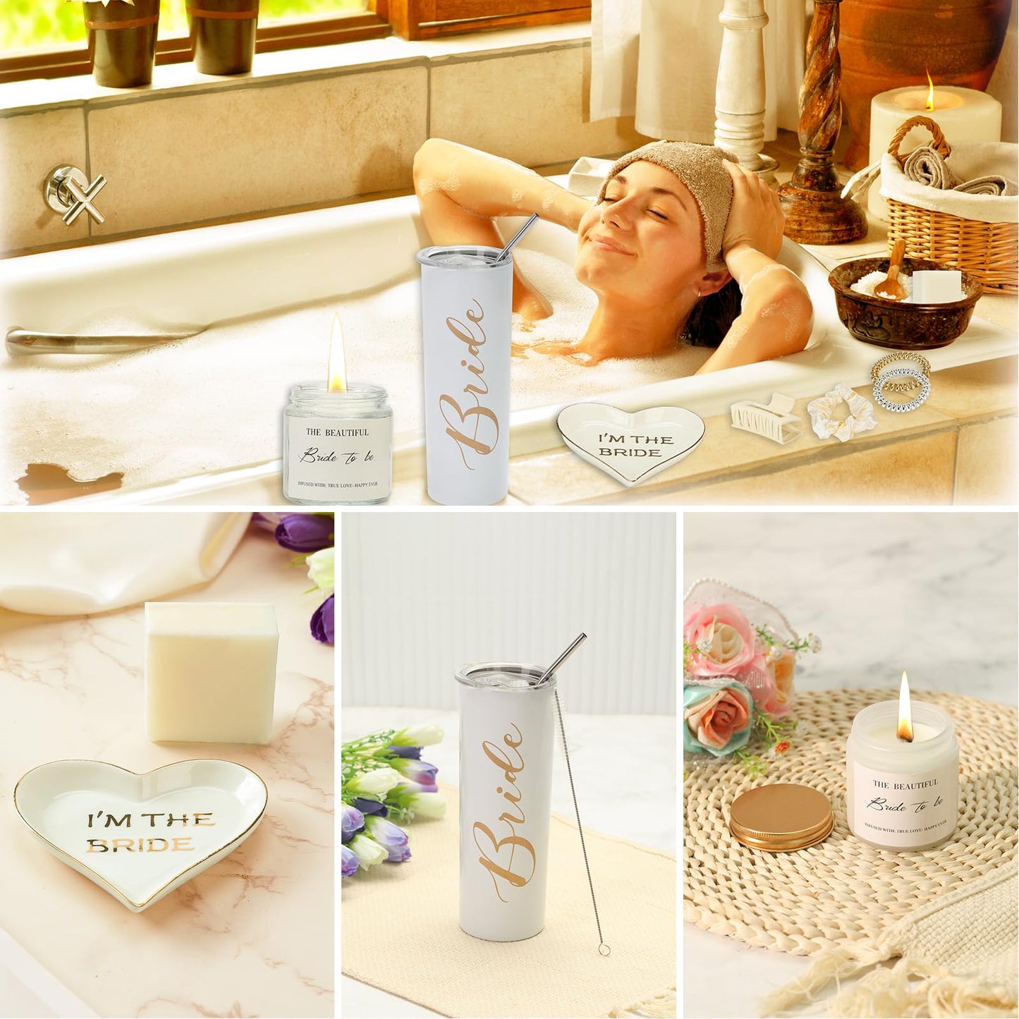 ZHAXIDELE Bride To Be Gifts Box - Perfect Bridal Gifts for Bride to Be,Engagement Gifts for Her,Bachelorette Gifts! Bride Shower Gifts with 20 oz stai