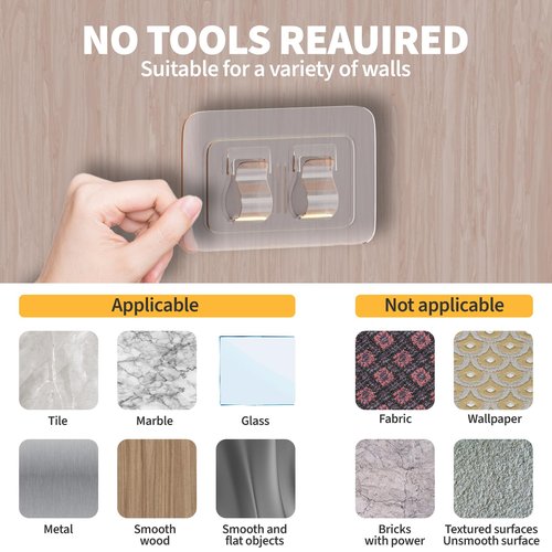 IFLOH Hooks for Outdoor String Lights Clips: 100Pcs Heavy Duty Cable Clips with Waterproof Adhesive Strips for Hanging Christmas Light - Outside UV-Resistant Clear Sticky Cord Holders Rope Organizer