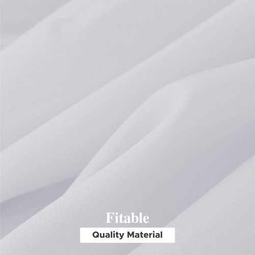 Fitable 6 Pack White Rectangle Table Clothes - 70 x 120 Inch - Wrinkle and Stain Resistant Fabric Tablecloths, Washable Polyester Table Covers for Wedding, Party, Banquet, Formal Events