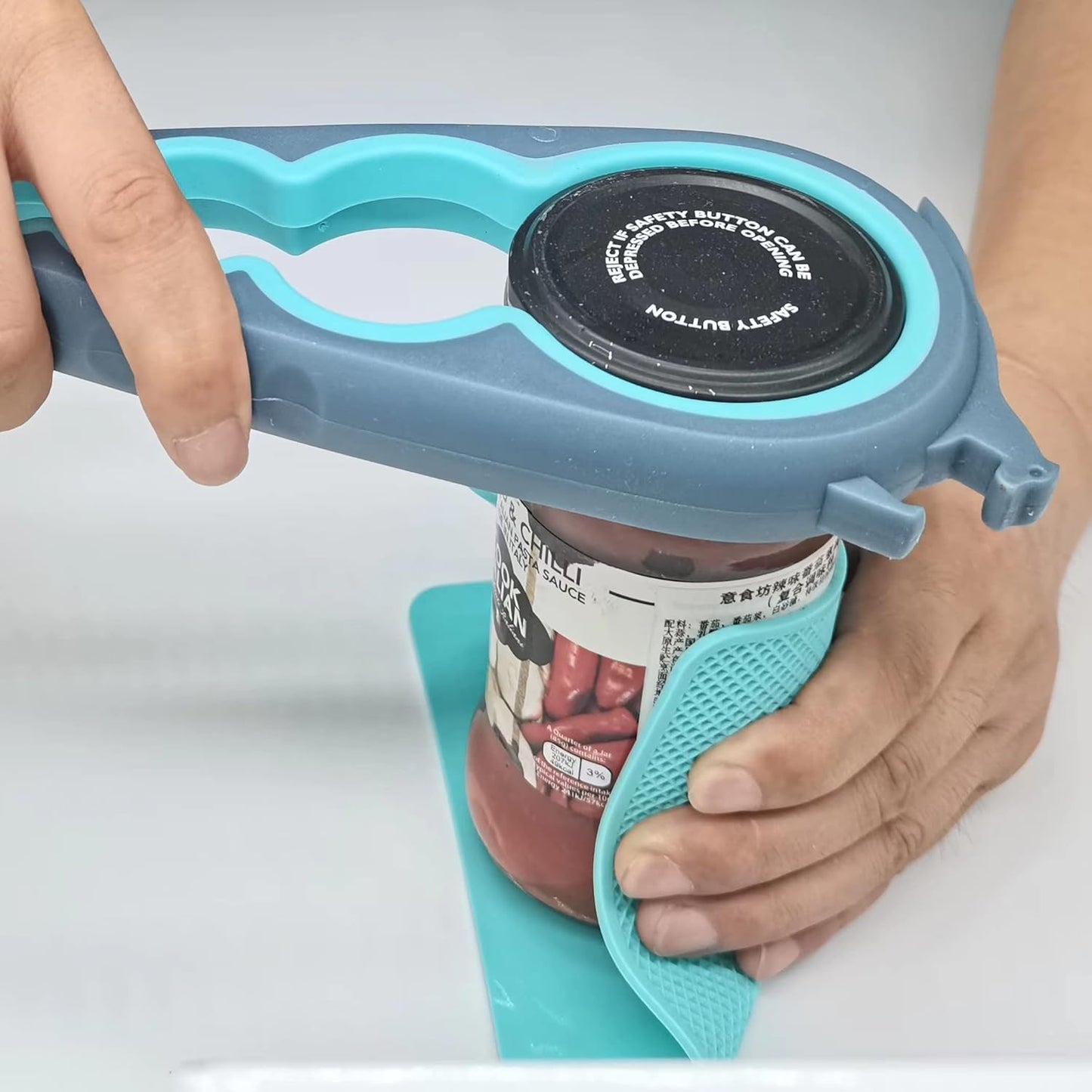 Otstar Jar Opener Gripper Pads - No-Slip Silicone Rubber for Weak Hands | 4-Piece Set
